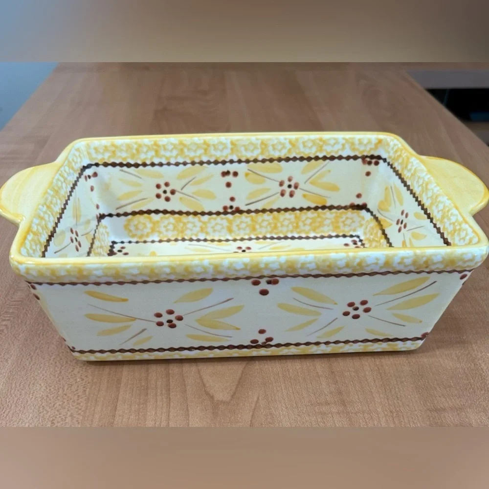 temptations bakeware presentable ovenware old world yellow Tara baking dish